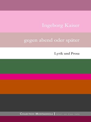 cover image of Gegen abend oder später